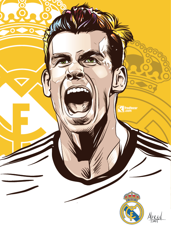 550x733 Gareth Bale Real Madrid Vector