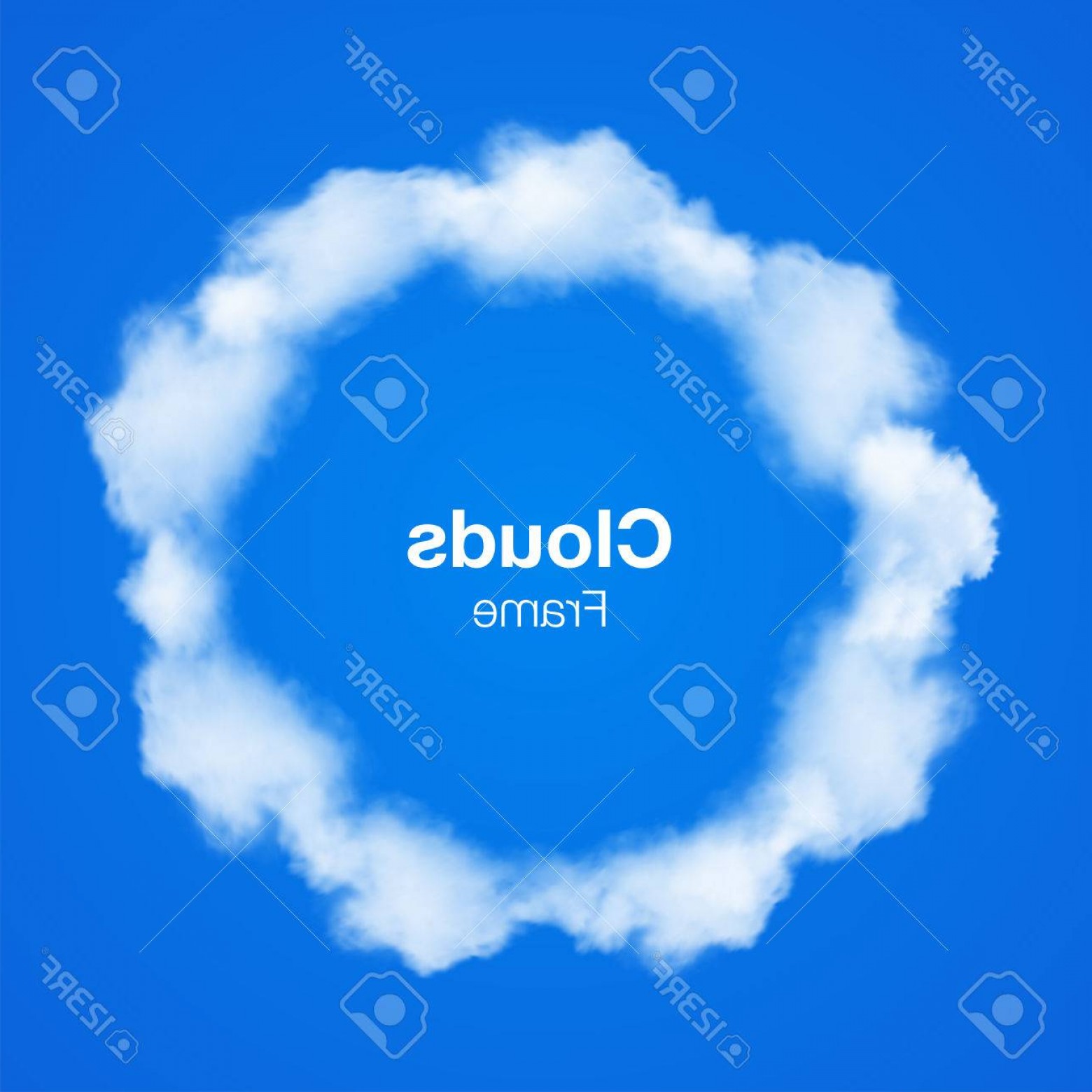 Photostock Vector Realistic Clouds Circle Frame On Blue Sky Vector 1560x1560 Photostock Vector Realistic Clouds Circle Frame On Blue Sky Vector