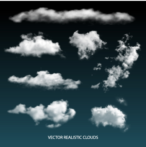 Realistic Clouds Vector Illustration Set Free Download 500x503 Realistic Clouds Vector Illustration Set Free Download