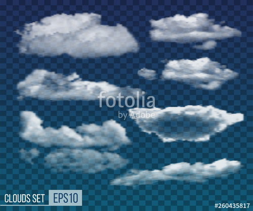 Set Of Realistic Transparent Night Clouds Vector Stock Image 500x417 Set Of Realistic Transparent Night Clouds Vector Stock Image