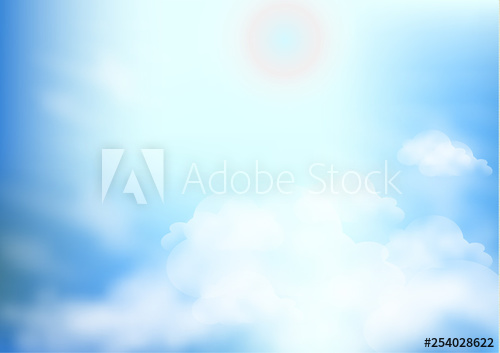 500x353 Nature Landscape Background With Blue Sky And Fluffy White