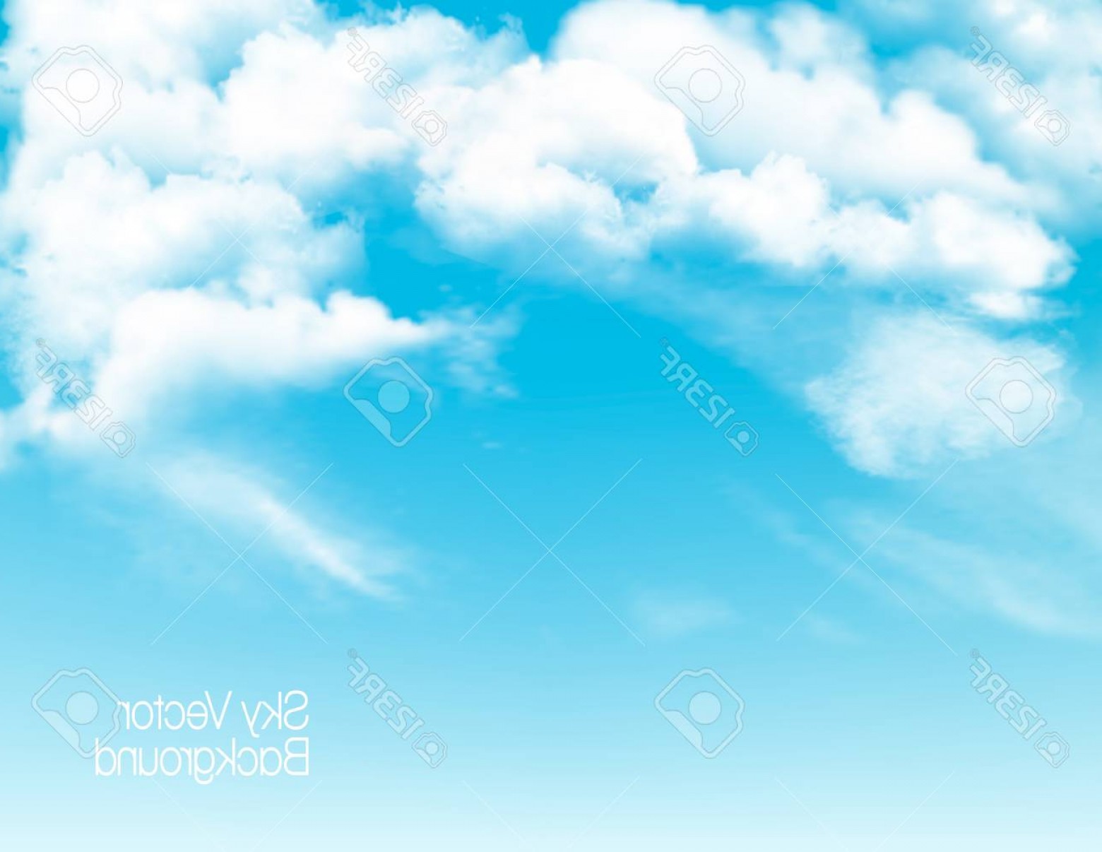 1560x1206 Photostock Vector Blue Sky With White Transparent Clouds Vector
