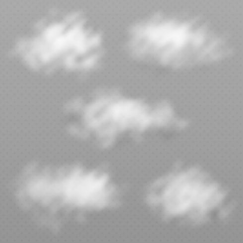 490x490 Set Of Realistic And Transparent Different Clouds Vector
