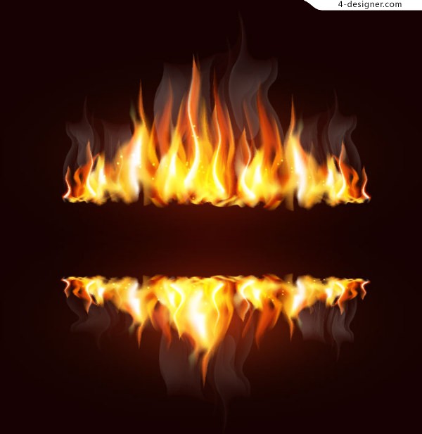 Realistic Fire Vector