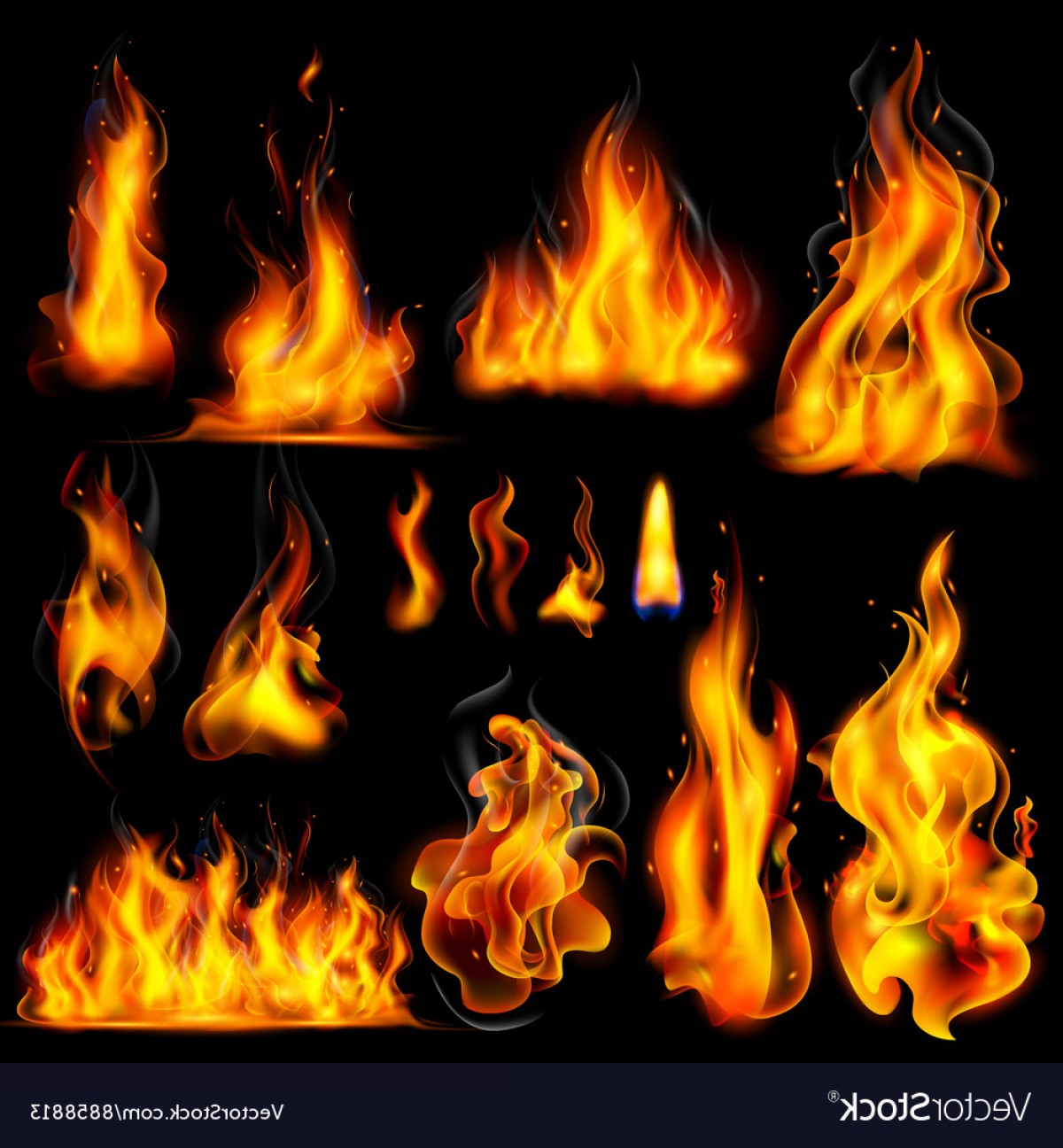 Realistic Fire Vector at Vectorified.com | Collection of Realistic Fire ...