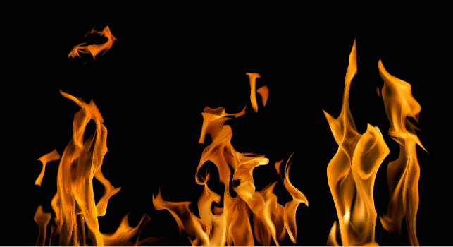 643x350 Realistic Flame With Black Background Vector Free Download
