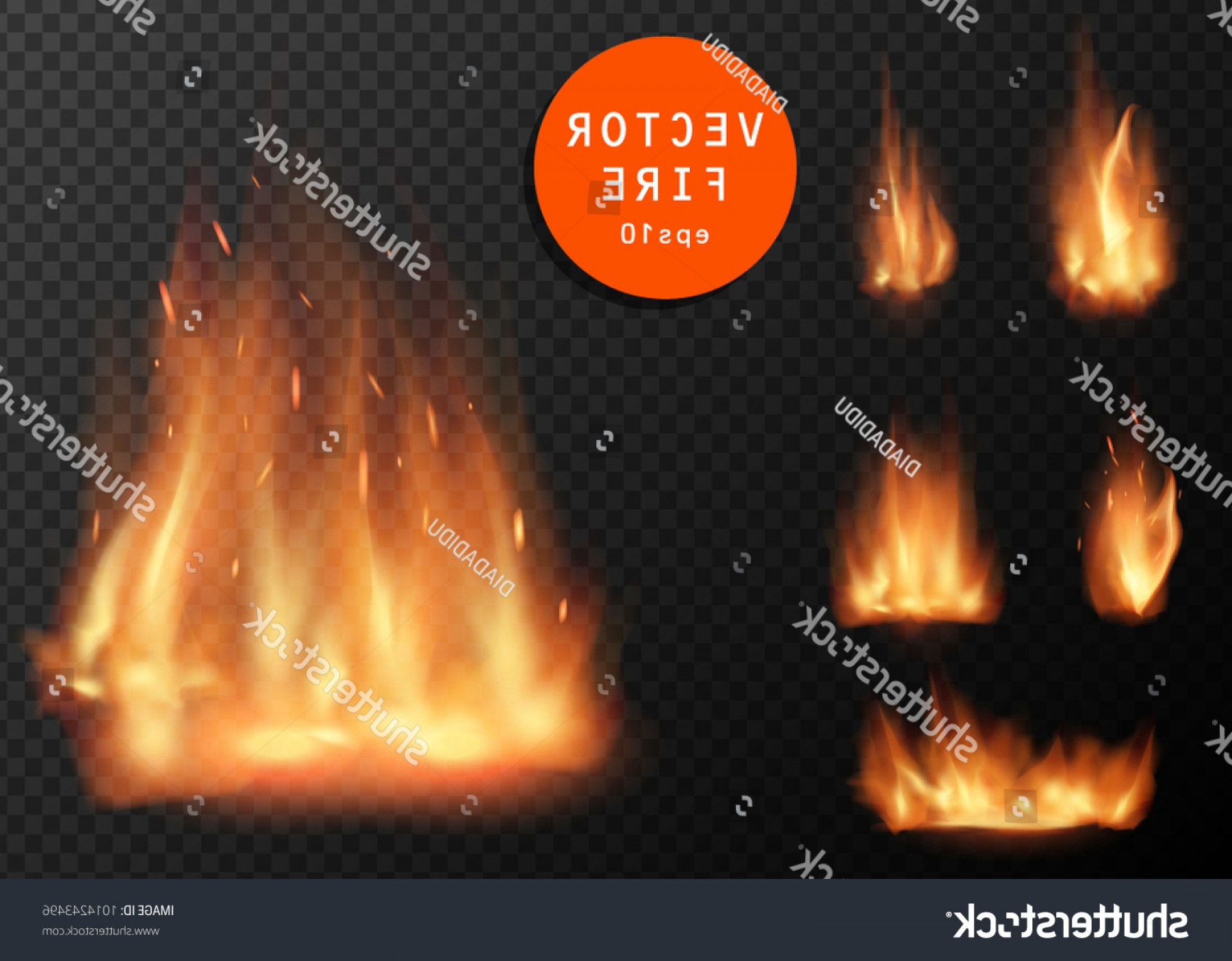 1800x1405 Vector Realistic Fire Transparent Special Effect Handandbeak