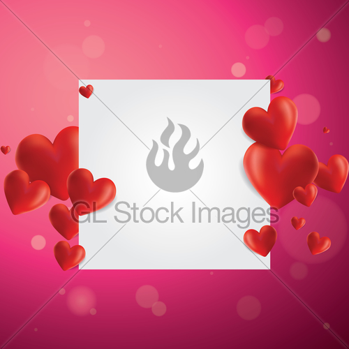 500x500 Realistic Hearts Vector Background Gl Stock Images
