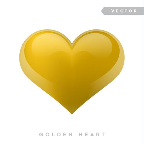 490x490 Realistic Gold Effect Heart Vector Illustration Realistic Heart