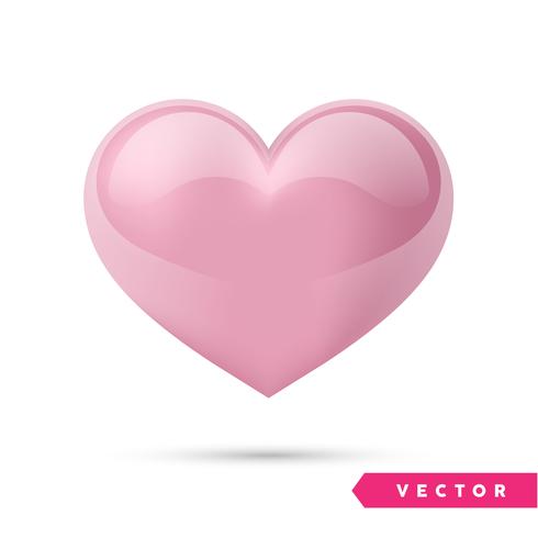 490x490 Realistic Pink Effect Heart Vector Illustration Realistic Heart