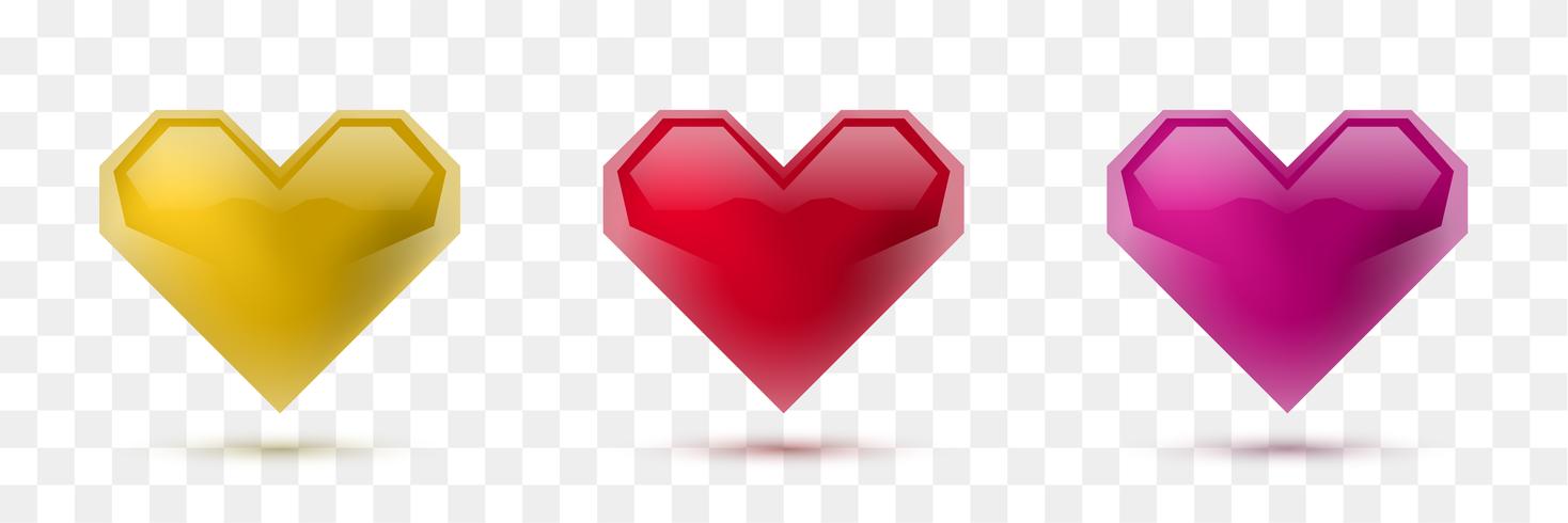 1468x490 Set Of Vector Hearts Vector Illustration Realistic Heart