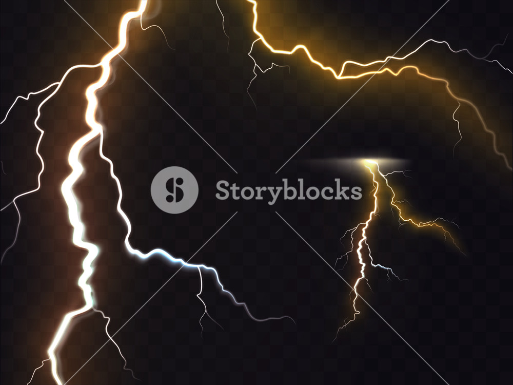 Vector Illustration Of Realistic Lightning Or Thunderbolt 1000x750 Vector Illustration Of Realistic Lightning Or Thunderbolt