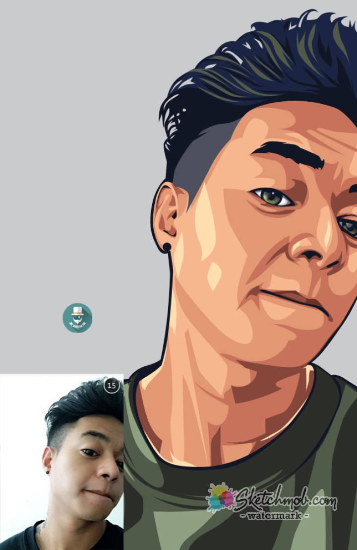 720x1108 Custom Professional Realistic Vector Portrait Art Commission