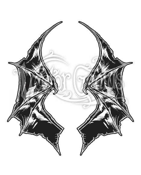 468x580 Vector Genius Realistic Dragon Wings