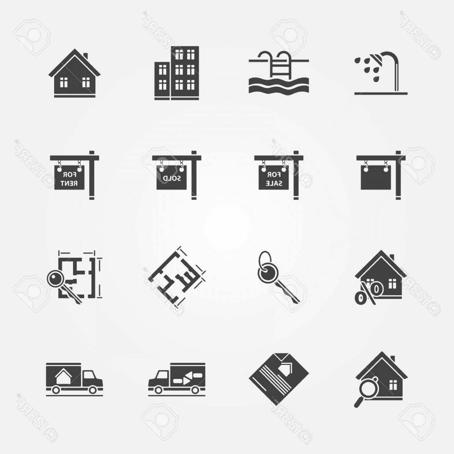 1560x1560 Photostock Vector Real Estate Icons Vector Real Property