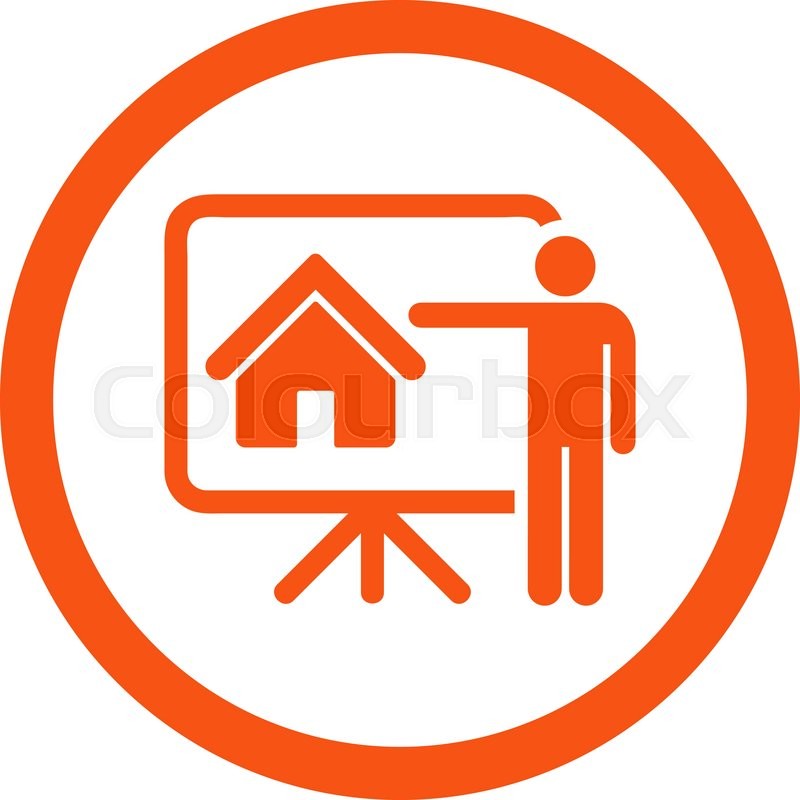 800x800 Realtor Vector Icon This Rounded Flat Stock Vector Colourbox
