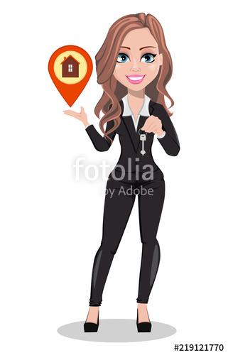 321x500 Beautiful Realtor Woman A Real Estate Agent Stock Image