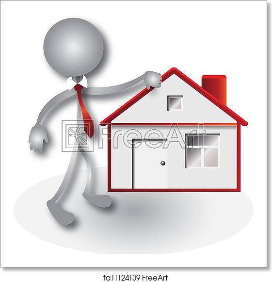 561x581 Free Art Print Of Realtor And Red House Logo Vector Freeart