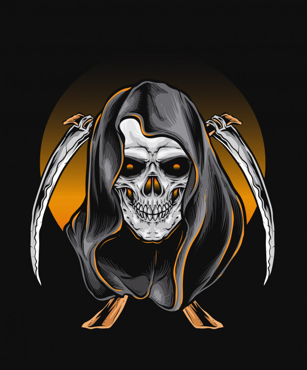 626x754 Skull Reaper Vector Vector Premium Download