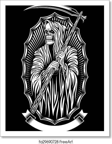 450x580 Free Art Print Of Grim Reaper Vector Art Fully Editable Vector