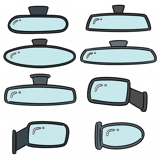 Realistic Illustration Of Black Rear View Mirror With Reflection 626x626 Realistic Illustration Of Black Rear View Mirror With Reflection