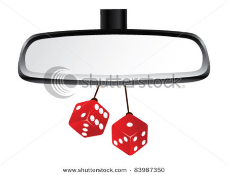 Vector Clip Art Picture Of A Car's Rearview Mirror With Dice 450x346 Vector Clip Art Picture Of A Car's Rearview Mirror With Dice