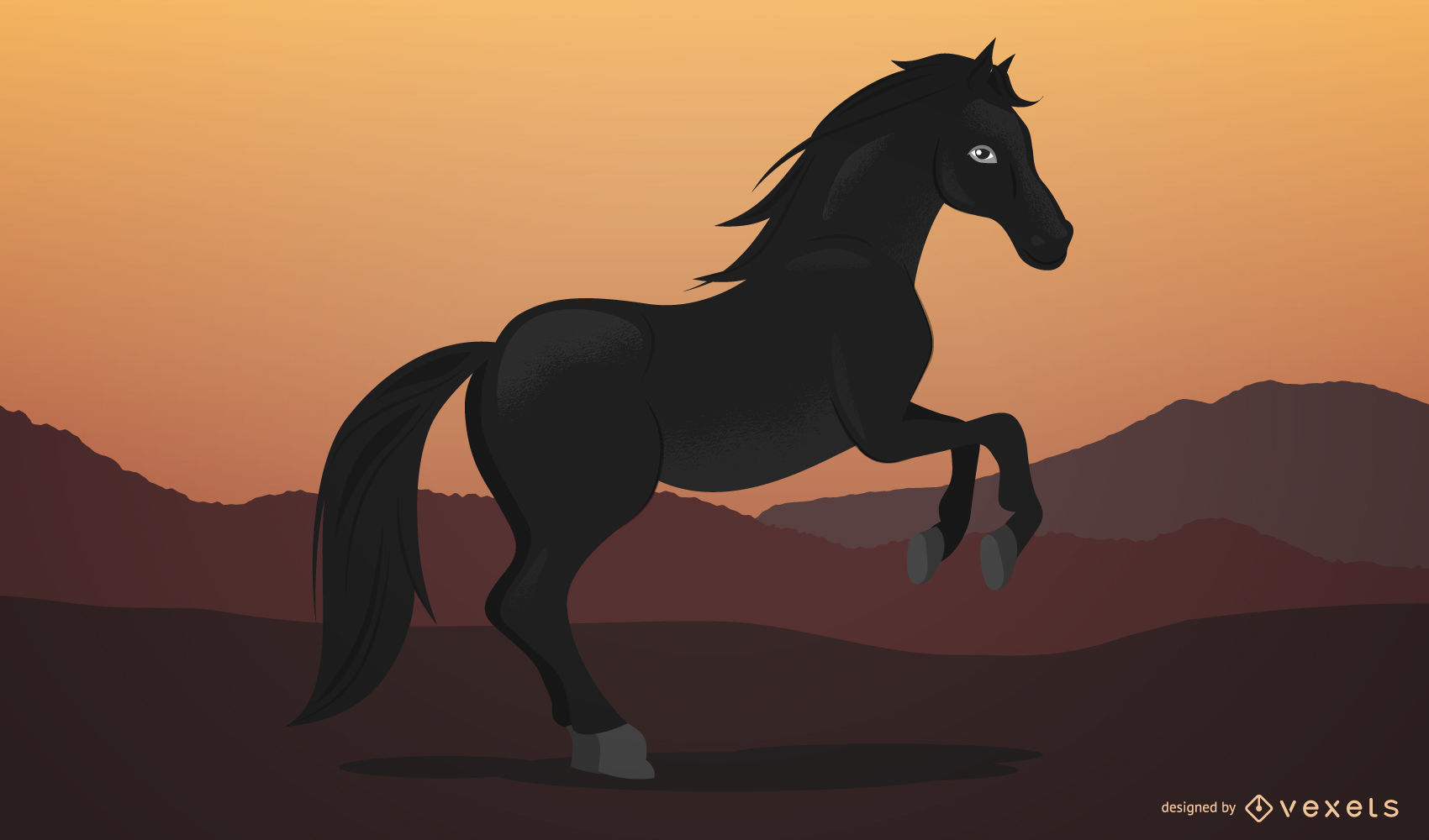 Rearing Horse Vector 1700x1000 Rearing Horse Vector