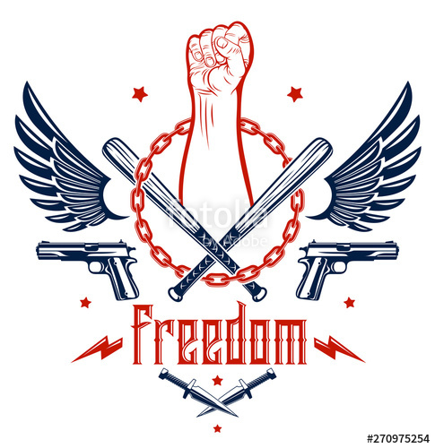 485x500 Revolution And Riot Aggressive Emblem Or Logo With Strong Clenched