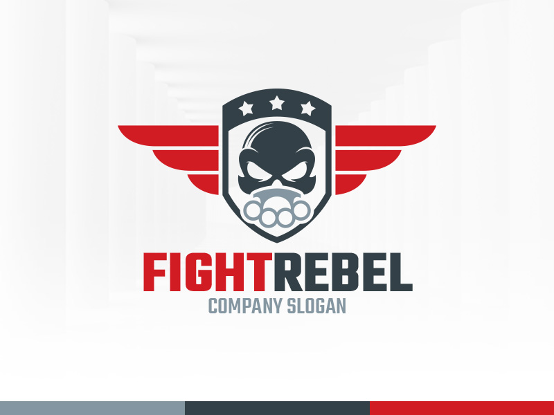 800x600 Fight Rebel Logo Template