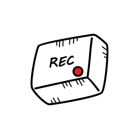 Square Button Icon With Rec Text And Red Dot In Isolated 450x450 Square Button Icon With Rec Text And Red Dot In Isolated