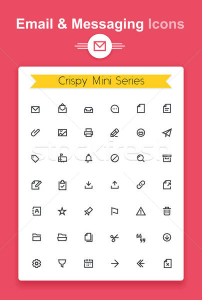 Vector Line Email And Messaging App Tiny Icon Set Minimalistic 404x600 Vector Line Email And Messaging App Tiny Icon Set Minimalistic
