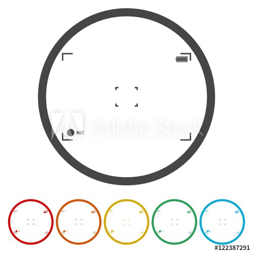 Camera Viewfinder Rec Vector Icon 500x500 Camera Viewfinder Rec Vector Icon