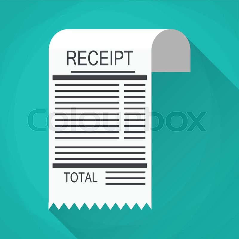 800x800 Receipt Icon Invoice Icon Total Bill Stock Vector Colourbox