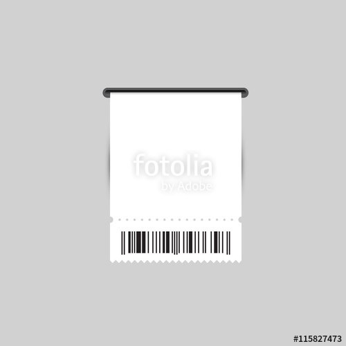 500x500 Sales Receipt The Printed Receipt Vector Stock Image