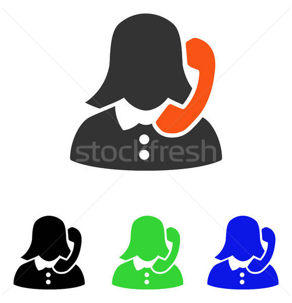 577x600 Receptionist Flat Vector Icon Vector Illustration Victor