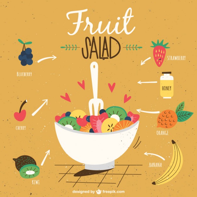 Fruit Salad Recipe Vector Free Download 626x626 Fruit Salad Recipe Vector Free Download