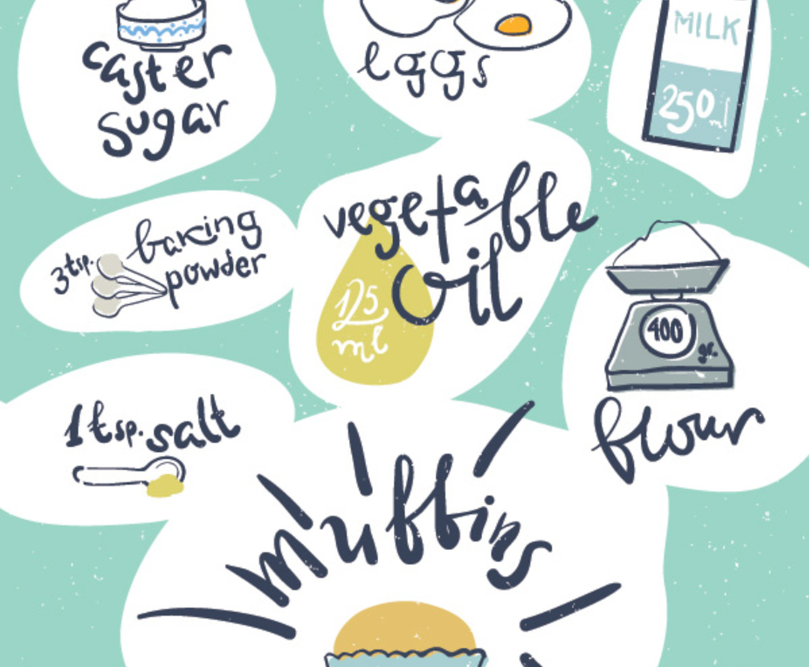 Muffin Recipe Vector Art Graphics 1136x936 Muffin Recipe Vector Art Graphics