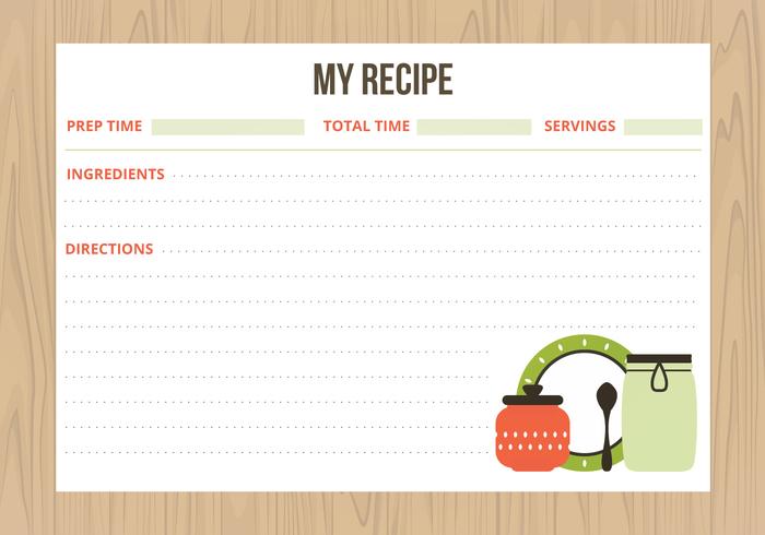 Vector Recipe Cards 700x490 Vector Recipe Cards