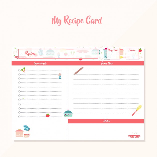 Coloured Recipe Template Vector Free Download 626x626 Coloured Recipe Template Vector Free Download