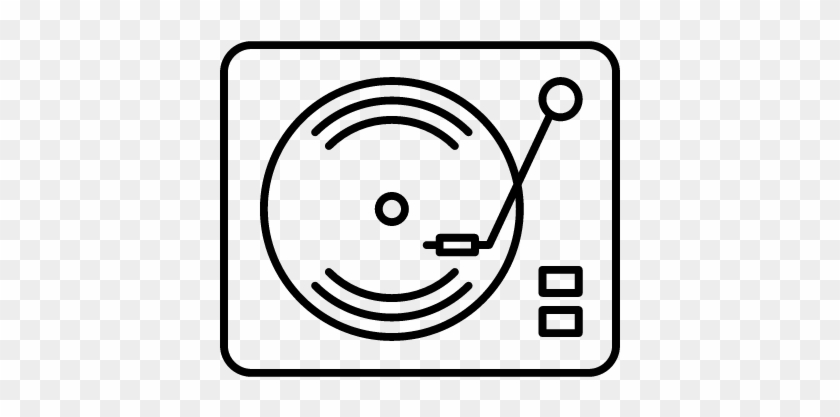 840x417 Retro Record Player Vector