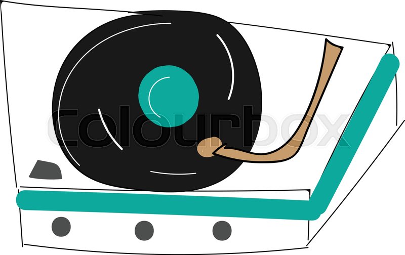 800x504 Vintage Record Player Vector Stock Vector Colourbox