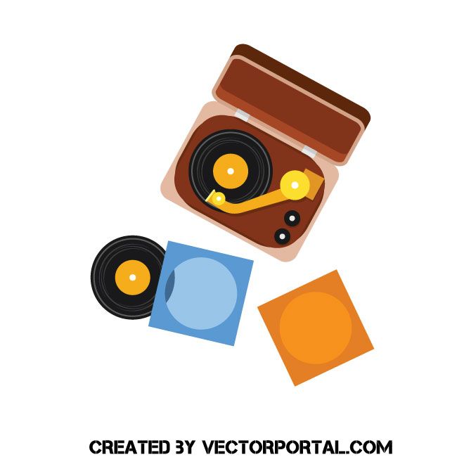 660x660 Vintage Record Player Vector Clip Art Music Vectors