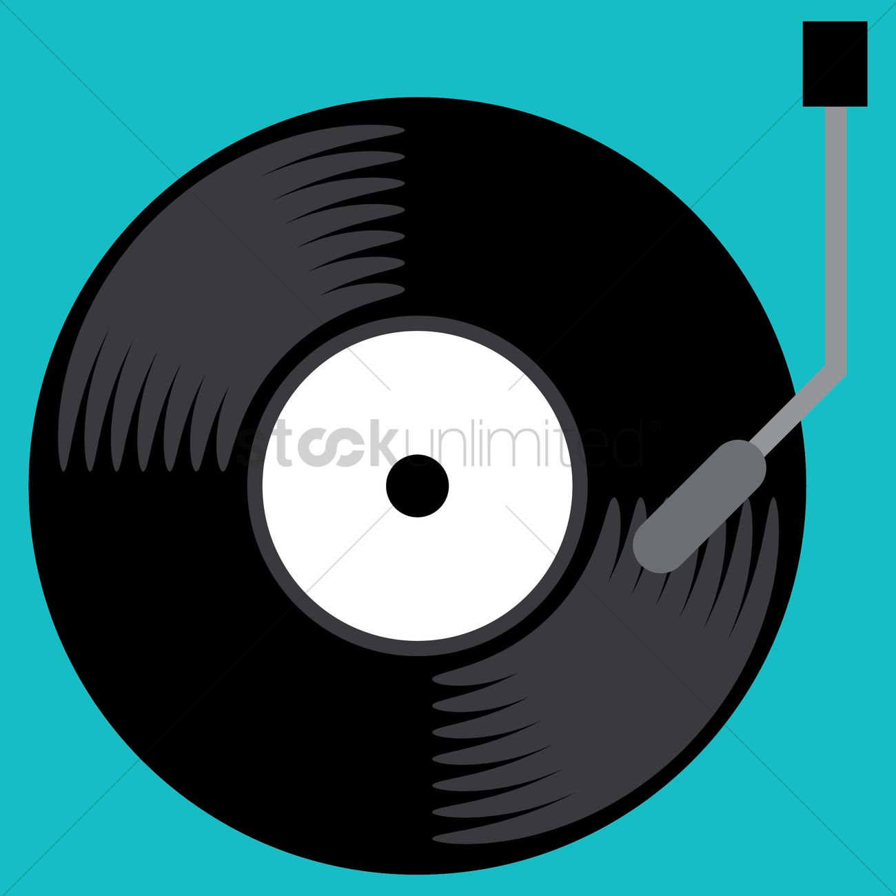 1300x1300 Vinyl Record Player Vector Image