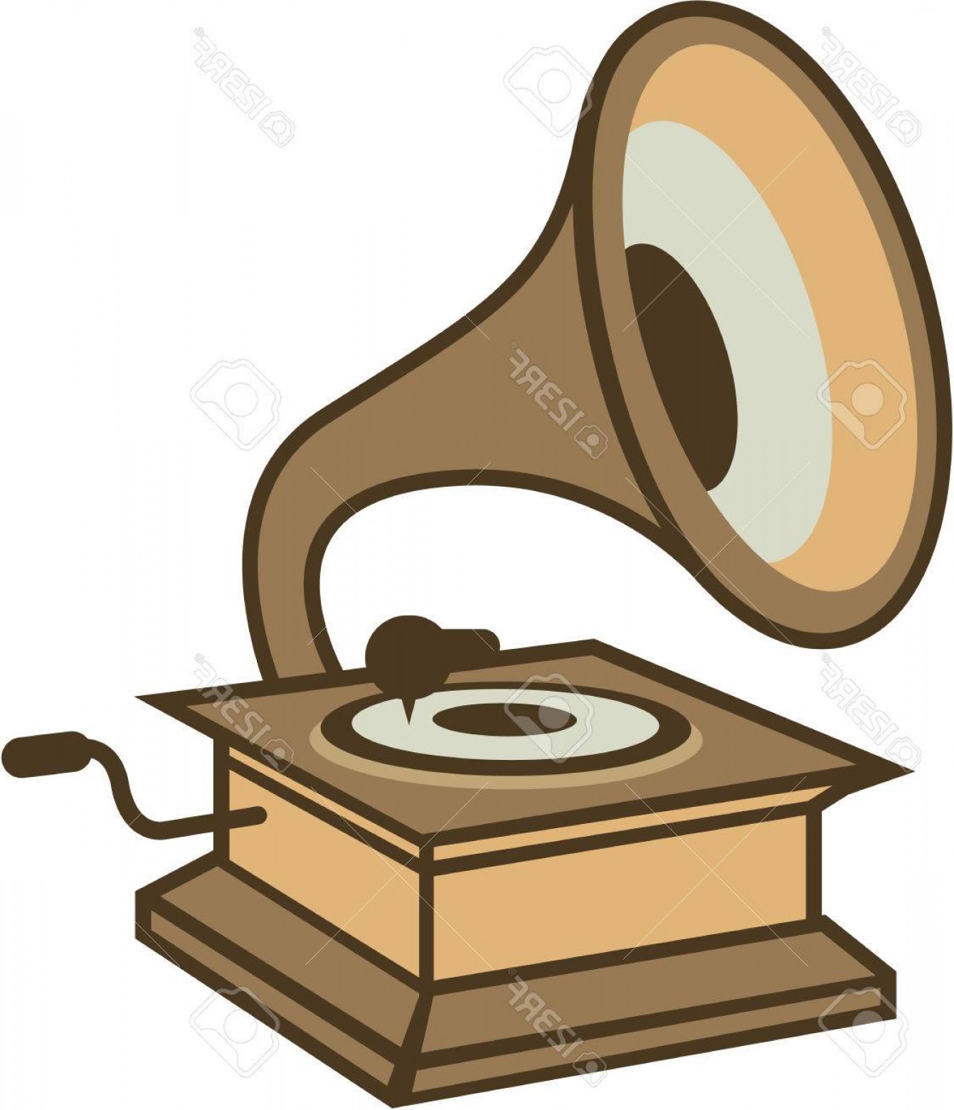 1341x1560 Photostock Vector Vintage Vinyl Player Vector Illustration Clip