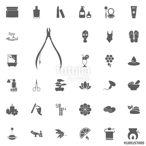 500x500 Nail Clipper Icon Spa And Recreation Vector Set Icons Set