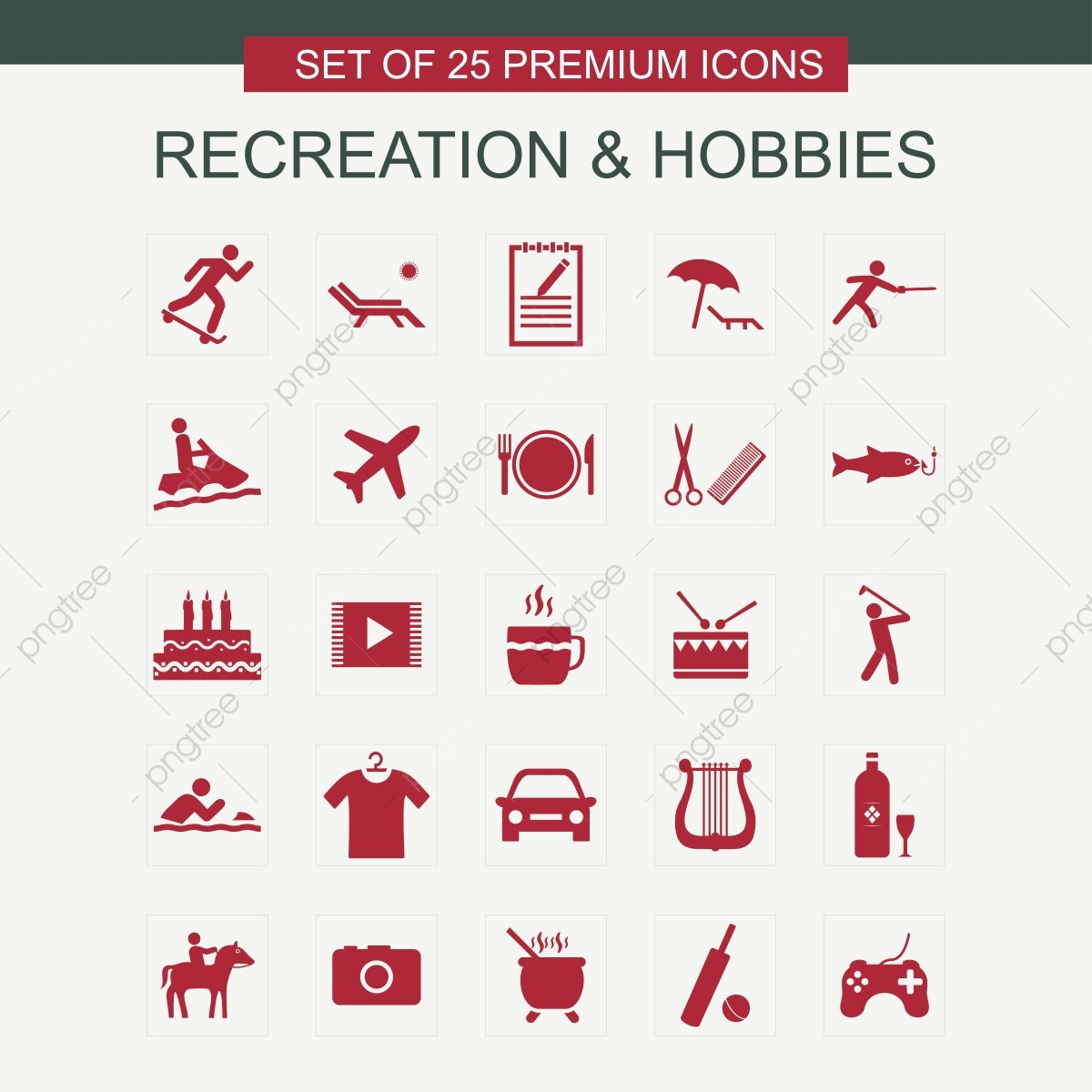 1200x1200 Recreation And Hobbies Icons Set, Icon, Leisure, Set Png
