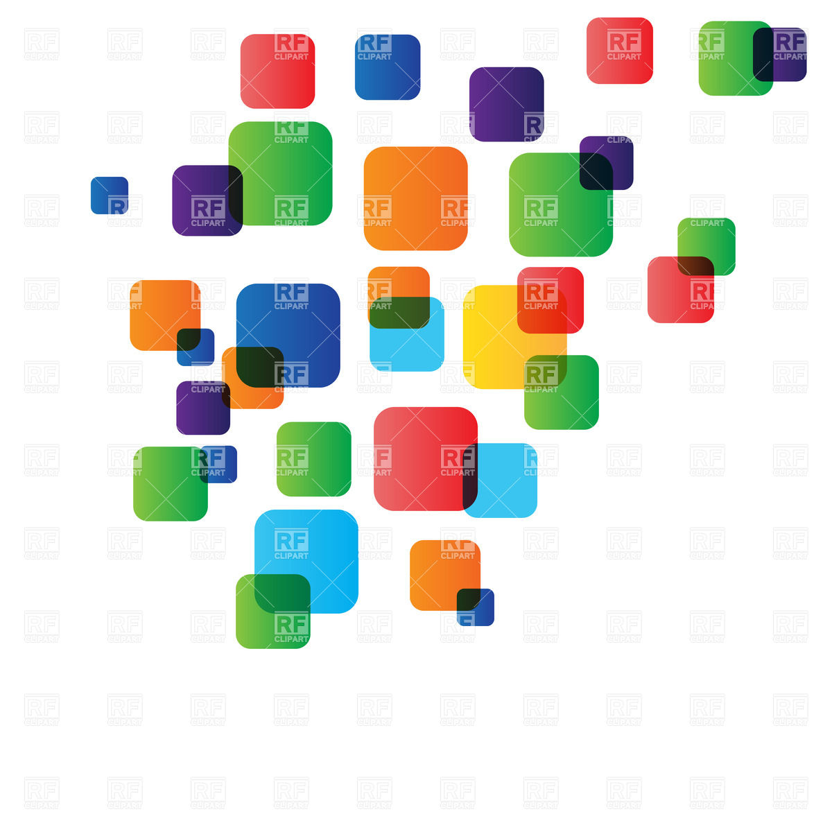 1200x1200 Abstract Background Made Of Transparent Rectangles Vector Image