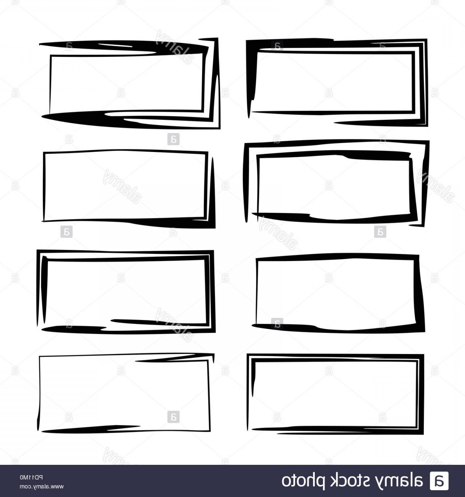 1560x1668 Black Rectangle Grunge Frames Geometric Empty Borders Template