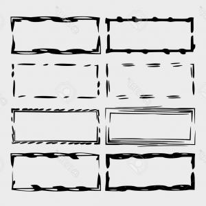 300x300 Vector Set Hand Drawn Doodle Branches Frames Borders Laurels