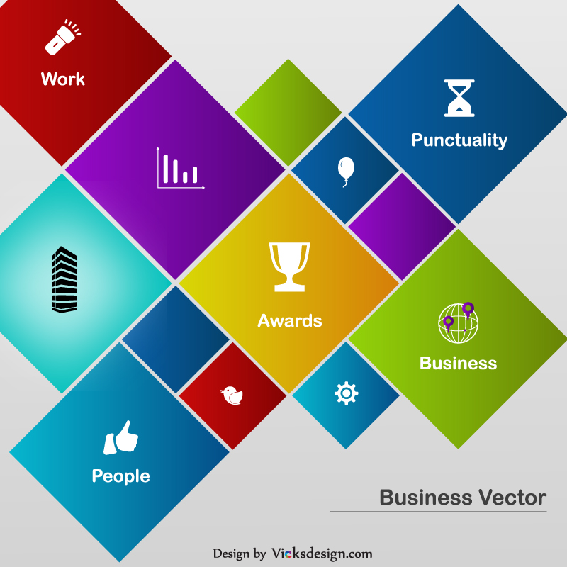 800x800 Business Info Graphics Rectangular Vector Design